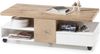 Couchtisch >RENNES< mit Fach+Schub, MDF weiss / Dekor Eiche - 120x40x60 (BxHxT) Bild 3