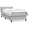 vidaXL Boxspringbett mit Matratze Hellgrau 80x220 cm Samt 3317463 Bild 2