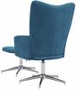 vidaXL Relaxsessel mit Hocker Blau Samt [328138] Bild 5