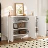 Sideboard 120x35x80 cm - Modernes Design mit wellenförmigen Türen & Rebound-System Bild 3