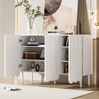 Sideboard 120x35x80 cm - Modernes Design mit wellenförmigen Türen & Rebound-System Bild 5