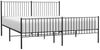 vidaXL Bettgestell mit Kopf- und Fußteil Metall Schwarz 200x200 cm 350889 Bild 4