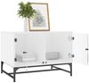 vidaXL Couchtisch mit Glastüren Weiß 68,5x50x50 cm 836539 Bild 4
