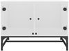 vidaXL Couchtisch mit Glastüren Weiß 68,5x50x50 cm 836539 Bild 5