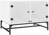 vidaXL Couchtisch mit Glastüren Weiß 68,5x50x50 cm 836539 Bild 2