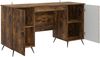 vidaXL Schreibtisch Geräucherte Eiche 142,5 x 50 x 75 cm Holzwerkstoff 3414635 Bild 3