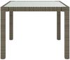 vidaXL Gartentisch 90x90x75 cm Gehärtetes Glas Poly Rattan Grau 316700 Bild 3
