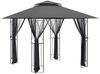 Gartenpavillon, Pavillon mit Seitenwänden Anthrazit 300x300x270 cm Stahl Bild 2