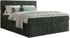 Boxspringbett RALF 160 x 200 cm mit Bettkasten, Topper und gepolstertem Kopfteil. Farbe: Grün, Härtegraden: H2 , Topper: Visco-Topper Bild 2
