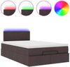vidaXL Ottoman-Bett mit Matratze & LEDs Dunkelbraun 120x190 cm Stoff 3312211 Bild 5