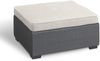 Allibert Salta Hocker mit Sand Kissen | Stilvoller Gartenhocker in Rattanoptik Bild 2