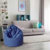 Dmora Pouf Azelia, Mehrzwecksessel, Sitzsack, Hockerhocker, Made in Italy, 70x70 h110 cm, Blau Bild 2