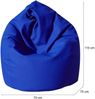 Dmora Pouf Azelia, Mehrzwecksessel, Sitzsack, Hockerhocker, Made in Italy, 70x70 h110 cm, Blau Bild 3