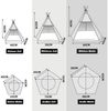 TUWENA Tierbett Tipi Zelt für Haustiere mit doppelseitigem, Pet Tipi Hunde-Katzenbett, Haustierhütte Abnehmbar und Waschbar Hundehaus fur Hunde und Katzen Bild 2
