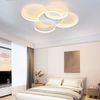 ZMH LED Deckenleuchte Wohnzimmer dimmbar 70W mit Fernbedienung 5 Ringe weiß modern Acryl dimmbar Bild 5