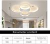 ZMH LED Deckenleuchte Wohnzimmer dimmbar 70W mit Fernbedienung 5 Ringe weiß modern Acryl dimmbar Bild 2