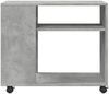 vidaXL Beistelltisch mit Rollen Betongrau 70x35x60 cm Holzwerkstoff 853149 Bild 5
