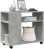 vidaXL Beistelltisch mit Rollen Betongrau 70x35x60 cm Holzwerkstoff 853149 Bild 4