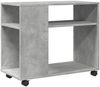 vidaXL Beistelltisch mit Rollen Betongrau 70x35x60 cm Holzwerkstoff 853149 Bild 2
