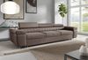 Schlafsofa CARMEN, moderne Couch mit verstellbaren Kopfstützen, ausziehbare Polstercouch, Sofa mit Schlaffunktion, Monolith 15, 90 x 98 x 262 cm Bild 2