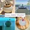 COOTAB Cooler Table MILANO 3-in-1 Loungetisch mit Acryl-Kühler - Anthrazit/Champagner Bild 2
