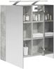 vidaXL Badezimmerspiegelschrank mit Regal Beton Grau 60 x 14,5 x 70 cm 889066 Bild 3