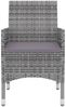 vidaXL 5-tlg. Garten-Essgruppe mit Auflagen Poly Rattan und Glas 3099692 Bild 4