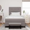 vidaXL Boxspringbett mit Kopfteil Taupe 120 x 190 cm Stoff 3344055 Bild 3