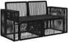 vidaXL Garten-Sofa 2-Sitzanzahl Schwarz Poly-Rattan 42026698 Bild 3
