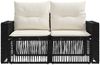 vidaXL Garten-Sofa 2-Sitzanzahl Schwarz Poly-Rattan 42026698 Bild 4