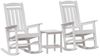 vidaXL Schaukelstuhl 3 pcs Weiß Polyethylen 3335814 Bild 2