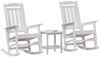 vidaXL Schaukelstuhl 3 pcs Weiß Polyethylen 3335814 Bild 3