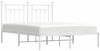 vidaXL Bettgestell mit Kopfteil Metall Weiß 150x200 cm 353588 Bild 5