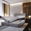 Masseno Boxbett GLOS 160x200 cm mit Bonell Matratze und Topper, Doppelbett, Polsterbett mit Kopfteil, Boxspringbett Bild 3