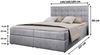Masseno Boxbett GLOS 160x200 cm mit Bonell Matratze und Topper, Doppelbett, Polsterbett mit Kopfteil, Boxspringbett Bild 4