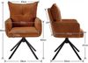 WAHSON OFFICE CHAIRS Bürostuhl Kordsamt-Bürostuhl, ergonomisch, 360° drehbar mit Metallgestell Bild 3