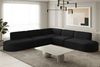 Ecksofa Designersofa PALMA Stoff Opera Velvet Schwarz Seite Universal Bild 4