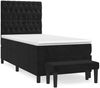 vidaXL Boxspringbett mit Matratze Schwarz 90x190 cm Samt 3137997 Bild 2