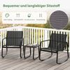 COSTWAY Sitzgruppe, (3-tlg), Balkonset mit 2 Schaukelstühle & Tisch Bild 3