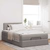 vidaXL Ottoman-Bett mit Matratze Taupe 120x200 cm Stoff 3311453 Bild 3