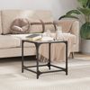 vidaXL Couchtisch mit Glasplatte Transparent 40x40x40 cm Stahl 845958 Bild 3