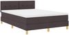 vidaXL LED Boxspringbett mit Kissen Dunkelbraun 140 x 200 cm Stoff 3342446 Bild 2