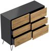 Kommode Dion XL 120cm 6 SoftClose SchubladenGrafit/Eiche Front : Oak Gold / Grafit Bild 4