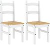 vidaXL Essstühle 2 Stk. Weiß 40x46x99 cm Massivholz Kiefer 4005728 Bild 2