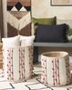Korb Baumwolle beige rot 2er Set KHEL Bild 3