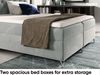 MEBLINI Boxspringbett GIULIA 160x200 cm mit Bettkasten – H4/Hellgrau Samt Polsterbett - Doppelbett mit Topper & Taschenfederkern-Matratze Bild 4