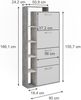 Schuhkipper Orlando Weiß/Beton 80 x 166.1 cm mit 4 Fächern Vicco Bild 2