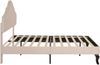 Polsterbett 140x190cm, Lattenrost, Kopfteil verstellbar, Samt, Beige Bild 3