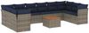 vidaXL 11-tlg. Garten-Sofagarnitur mit Kissen Grau Poly Rattan 3256166 Bild 2