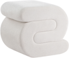 Pouf ARCADIA Chenillegewebe Cremeweiß Bild 5